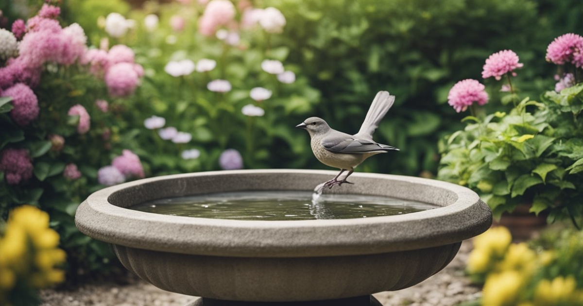 how to repair concrete bird bath